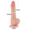 DILDO 7.5'' SLIDING SKIN DUAL LAYER DONG FLESH 24-0369