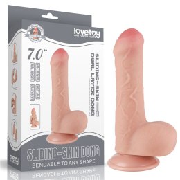 DILDO 7'' SLIDING SKIN DUAL LAYER DONG FLESH 24-0367