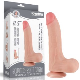 DILDO 8.5'' SLIDING SKIN DUAL LAYER DONG FLESH 24-0374