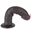 DILDO 8'' SLIDING SKIN DUAL LAYER DONG BLACK 24-0377