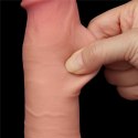 DILDO 8'' SLIDING SKIN DUAL LAYER DONG FLESH 24-0371