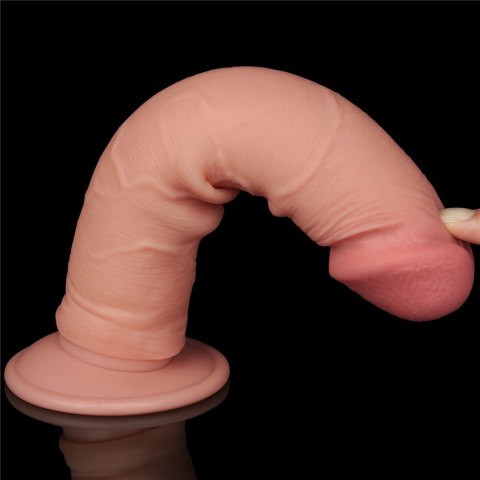 DILDO 8'' SLIDING SKIN DUAL LAYER DONG FLESH 24-0372
