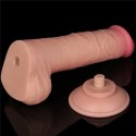 DILDO 8'' SLIDING SKIN DUAL LAYER DONG FLESH 24-0373