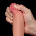 DILDO 9'' SLIDING SKIN DUAL LAYER DONG FLESH 24-0375