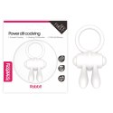 PIERŚCIEŃ POWER CLIT SILICONE COCKRING BIAŁY 24-0366