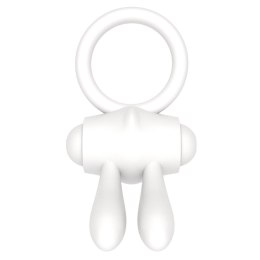 PIERŚCIEŃ POWER CLIT SILICONE COCKRING BIAŁY 24-0366