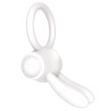 PIERŚCIEŃ POWER CLIT SILICONE COCKRING BIAŁY 24-0366