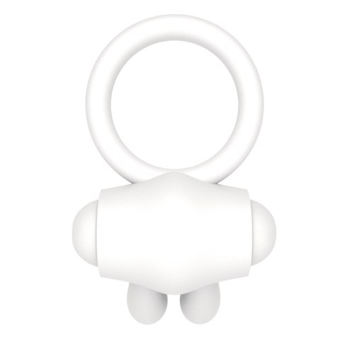 PIERŚCIEŃ POWER CLIT SILICONE COCKRING BIAŁY 24-0366