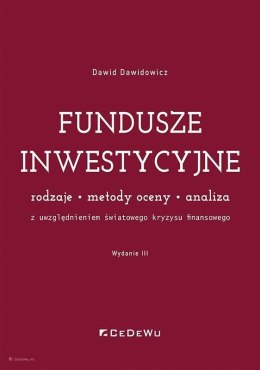 Fundusze inwestycyjne. Rodzaje, metody oceny.. w.3