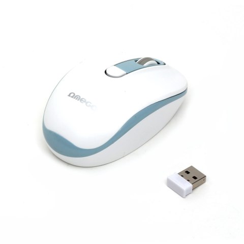 OMEGA MYSZ BEZPRZEWODOWA MOUSE WIRELESS 1000/1200/1600 DPI WHITE-BLUE [45863]