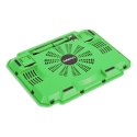 OMEGA LAPTOP COOLER PAD PODKŁADKA CHŁODZĄCA ICE BOX GREEN 14CM FAN USB [41905] TE