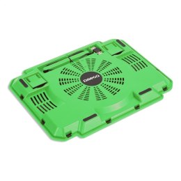 OMEGA LAPTOP COOLER PAD PODKŁADKA CHŁODZĄCA ICE BOX GREEN 14CM FAN USB [41905] TE