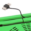 OMEGA LAPTOP COOLER PAD PODKŁADKA CHŁODZĄCA ICE BOX GREEN 14CM FAN USB [41905] TE