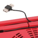 OMEGA LAPTOP COOLER PAD PODKŁADKA CHŁODZĄCA ICE BOX RED 14CM FAN USB PORT [41907] TE