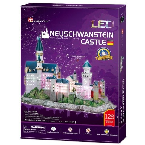 Puzzle 3D Zamek Neushwastein LED