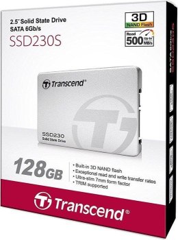 Dysk SSD TRANSCEND (2.5″ /128 GB /SATA III (6 Gb/s) /560MB/s /300MS/s)