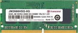 Pamięć TRANSCEND (SODIMM\DDR4\8 GB\2666MHz\1.2V\19 CL\Single)