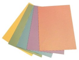 Karton obustronny pepitka 300g 24x34cm 5 ark MIX