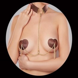 ZESTAW SEXY NIPPLE COVER AND CHOKER HEARTIES SET 33-0181