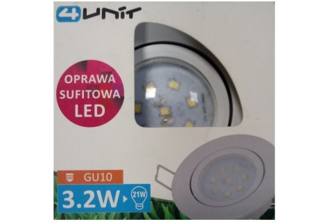 OPRAWA+ŻARÓWKA BIAŁA 4UNIT GU10 B.CIEPŁY kąt św. 120Â° 230V/3,2W (spotlight)