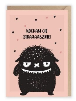 Kartka okolicznościowa Kocham Cię strasznie K027