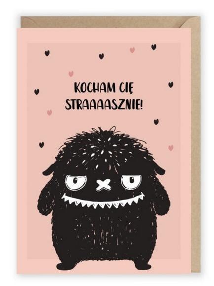 Kartka okolicznościowa Kocham Cię strasznie K027