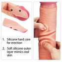 DILDO 12" DUAL LAYERED PLATINUM SILICONE COCK 24-0443