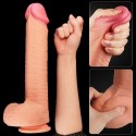 DILDO 12" DUAL LAYERED PLATINUM SILICONE COCK 24-0443