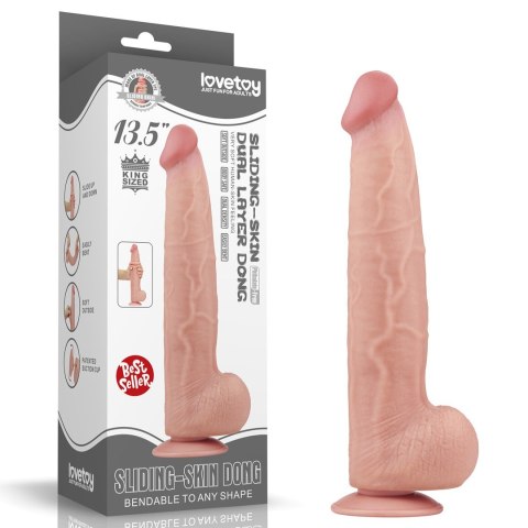 DILDO 13.5'' KING SIZED SLIDING SKIN DUAL LAYER DONG 24-0387