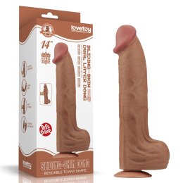 DILDO 14'' KING SIZED SLIDING SKIN DUAL LAYER DONG 24-0388