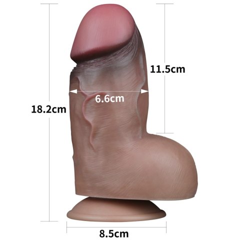 DILDO 7.0'' DUAL LAYERED PLATINUM SILICONE COCK 24-0441