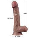 DILDO 9'' DUAL LAYERED SILICONE COCK 24-0393