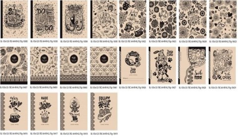 Notatnik ozdobny 105x125/64K kratka FRESH