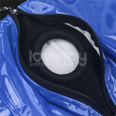 CHIC STRAP-ON SHORTS (28 - 31 CALI W PASIE) NIEBIESKI 24-0400