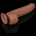 DILDO 12'' KING SIZED SLIDING SKIN DUAL LAYER DONG BRĄZOWY 24-0427