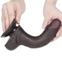 DILDO 7.5'' SLIDING SKIN DUAL LAYER DONG CZARNE 24-0396