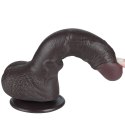 DILDO 7.5'' SLIDING SKIN DUAL LAYER DONG CZARNE 24-0396