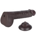 DILDO 9.5'' SLIDING SKIN DUAL LAYER DONG CZARNE 24-0399