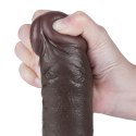 DILDO 9.5'' SLIDING SKIN DUAL LAYER DONG CZARNE 24-0399