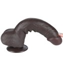 DILDO 9.5'' SLIDING SKIN DUAL LAYER DONG CZARNE 24-0399