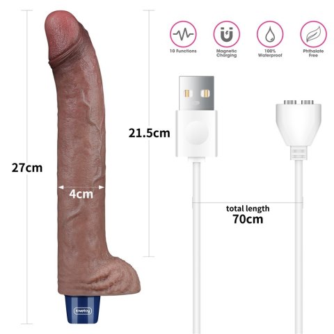 WIBRATOR 11" REAL SOFTEE VIBRATING DILDO 24-0397