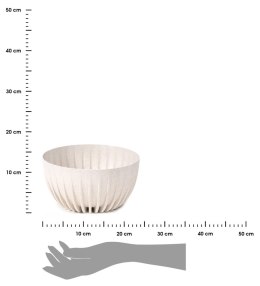 Donica Stripped ECO wood biała 24xh14 cm