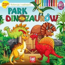 Koloruję i naklejam. Park dinozaurów