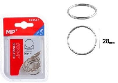 Metalowe kółka do kluczy 28mm 10szt