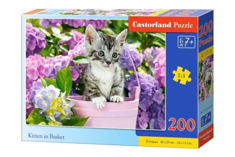 Puzzle 200 Kot w koszyku CASTOR