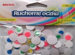 Ruchome oczka z kolorowymi źrenicami 44szt