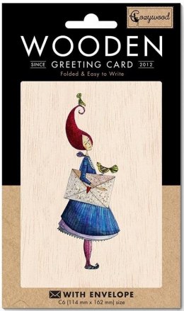 Karnet drewniany C6 + koperta List