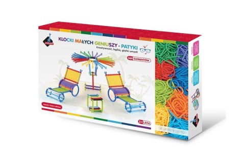 Klocki małych geniuszy - Patyki 360 elementów