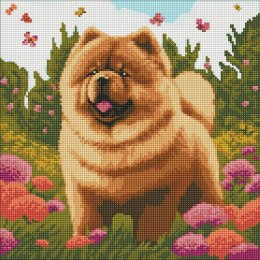 Diamentowa mozaika - Charming Chow 40x40cm