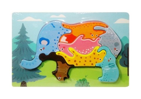 Puzzle drewniane Dzikie zwierzęta MIX
